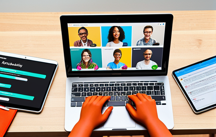 **

A vibrant online learning community forum.  Diverse people virtually connecting through laptops and tablets.  Screens displaying coding examples, collaborative documents, and helpful advice.  Emphasis on support, knowledge sharing, and motivation.  Modern, bright aesthetic. Keywords: online learning, community, support, collaboration, knowledge, digital, forum, diverse.

**
