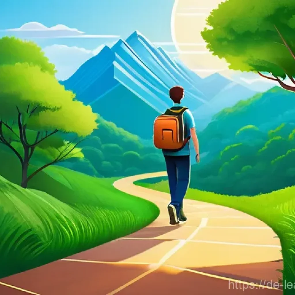 자기 주도 학습을 위한 목표 점검 리스트 - **Prompt 1: Navigating the Learning Journey**
A diverse young adult or adult, dressed in comfort...