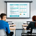 Home 21 자기 주도 학습의 성과 측정 방법 - A modern classroom scene in Germany showing diverse adult learners engaged in self-reflection and se...