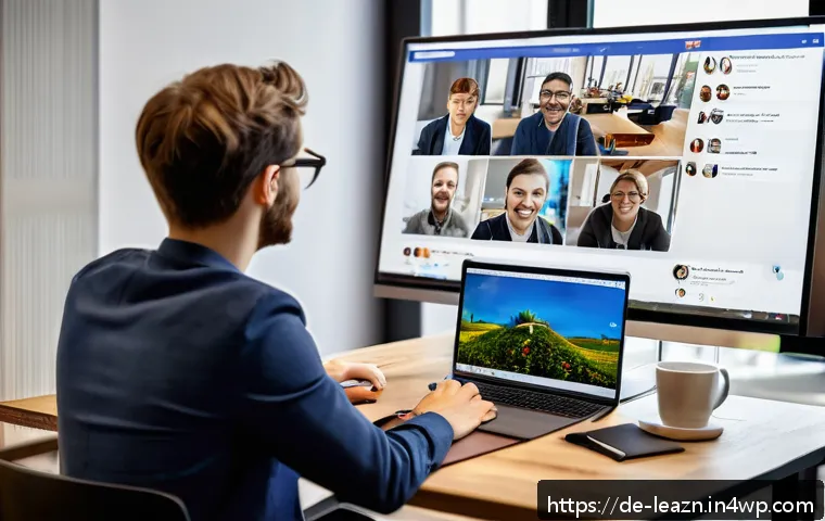 자기 주도 학습의 사회적 측면 - A diverse group of young professionals and students engaged in a vibrant virtual learning session vi...